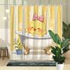 Cute Baby Chick In Bathtub Shower Curtain Waterproof Easy To Clean Privacy Protection Print Cartoon With 12 Hooks Quick Setup