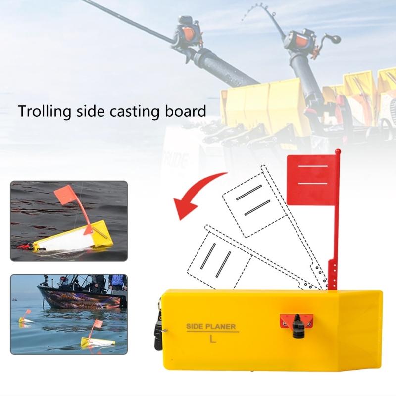 Trolling Board Planer Fishing Tools Boats Fishing Side Planer Board Adjustable Trolling Push Button Splashing Float Boats