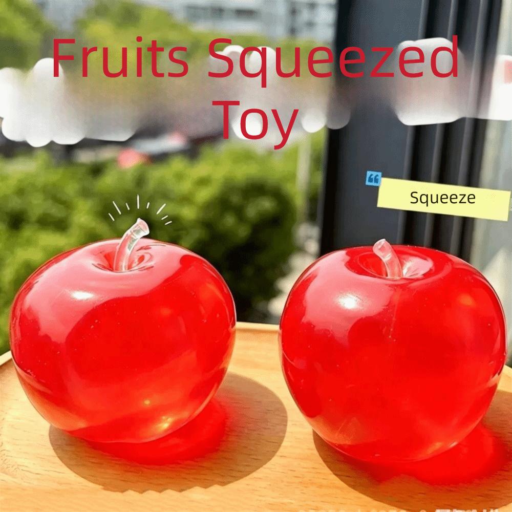 Super Soft Fruits Squeezed Toy Creative Fruits Pinch Sensory Stress Ball for Kids Adults