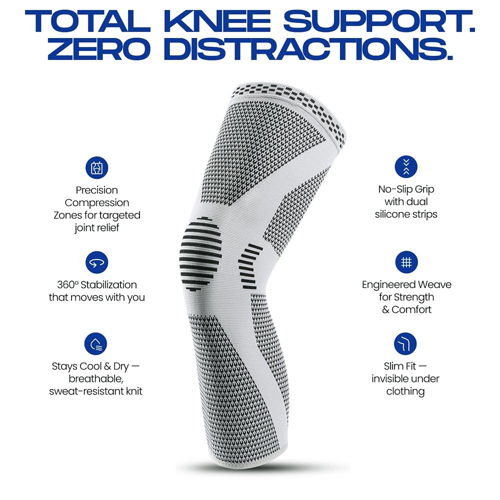 1/2Pcs Compression Leg Sleeve - Long Knee Sleeve, For Knee Pain Relief, Swelling, Arthritis, Poor Circulation, Runner, Sports