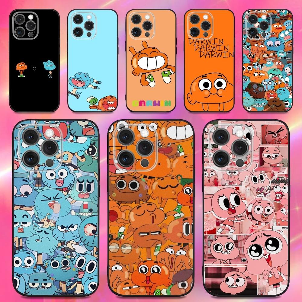A-Erstaunliche Welt von G-Gumball Handyhülle Für iPhone 16,15,14,13,12,11,Pro,Max,Plus,X,XS,XR,SE,8,7,Mini,Weiche Silikon Schwarze Hülle