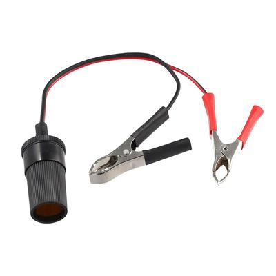 Adaptador de tomada de isqueiro de carro de alta potência 12V 24V para conector de clipe de crocodilo jacaré de bateria