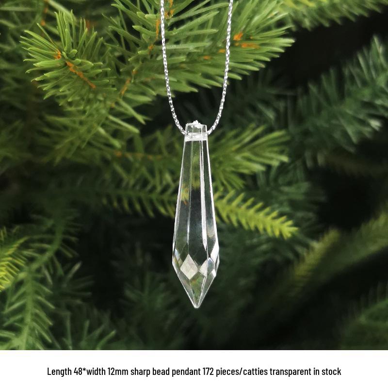 DIY Acrylic Beaded Jewelry Accessories: Transparent Cone Pendant for Door, Window, or Bead Curtains