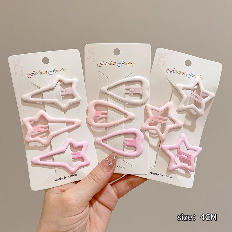 Y2K Dopamine Color Pentagram Small Hair Clip for Women & Kids - Cute Bangs & Side Hair Accessory