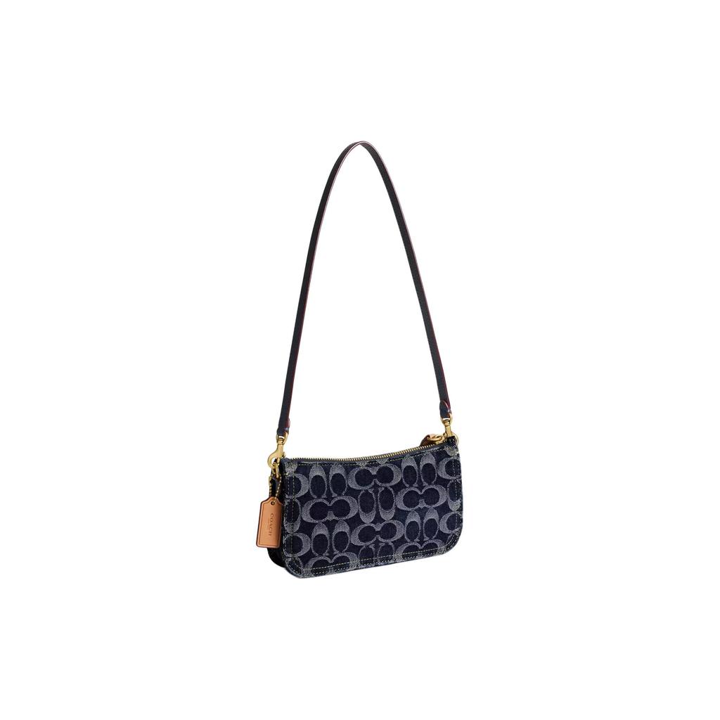 Coach Penn 21 Top Zip Closure Signature Denim Hobo Bag Small Women bags Blue CR688-B4BL