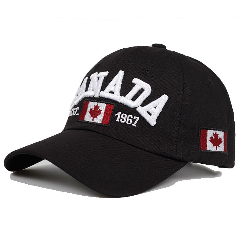 Baseball Cap Embroidery Maple Leaf Neutral Cap Korean Version Casual Hat Hip Hop Hat Men's and Women's Sun Hat Fast Selling Korean Style