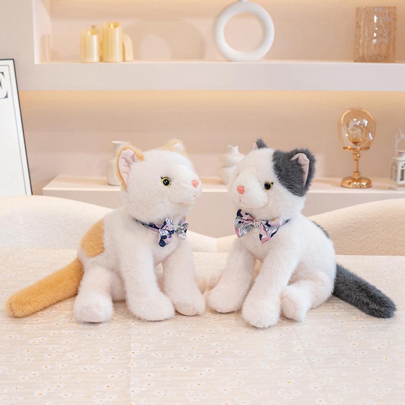 Cute Simulation Kitten Doll Plush Toy Cat Bag Girls Messenger Bag Children Soothing Doll