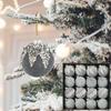 Velvet Christmas Balls 16pcs/box Flocked Tree Balls Pendant Ornaments Luxurious Design Decoration for Christmas Decorations