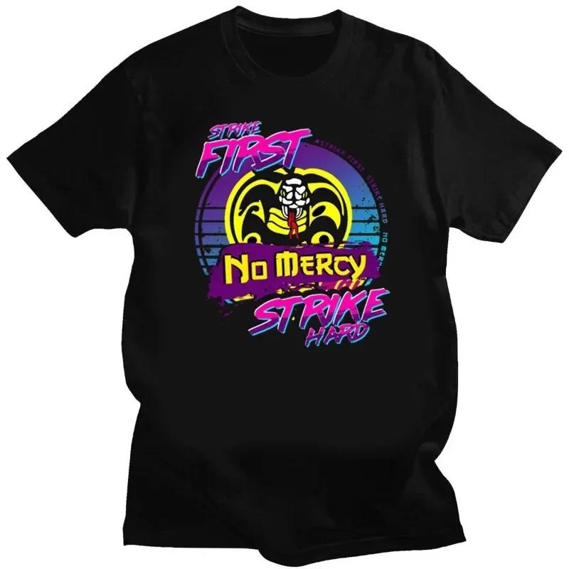 Vintage Cobra Kai T Shirt Unisex Unisex Tshirt Unique Tee Oversize Karate Kid Strike First Strike Hard No Mercy Tops Ropa Hombre