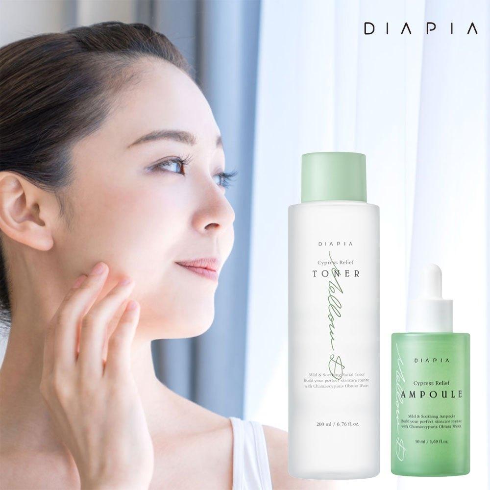 

DIAPIA [SET] Тоник для лица Cypress Relief 200 мл + сыворотка 50 мл Успокаивающий гипоаллергенный увлажняющий баланс эластичности