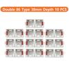 86 Type Switch Mounting Box Cassette Flame Retardant Plastic PVC Junction Back Box Universal White Electrical Concealed Box