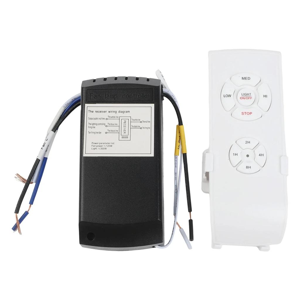 Bezprzewodowy zestaw sterowania pilotem do wentylatora sufitowego z timerem dla łatwej obsługi i kompatybilnością z większością opraw oświetleniowych
