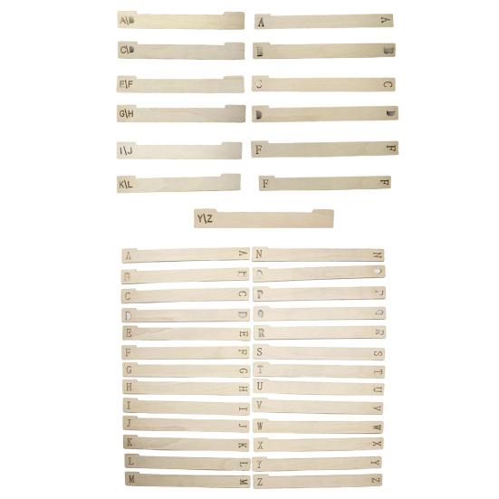 13/26 Stück Holz-Vinyl-Schallplatten-Teiler A bis Z Alphabetisch DVD-Schallplatten-Führer Organisationstool Separator Halter Vinyl-Schallplatten-Zubehör