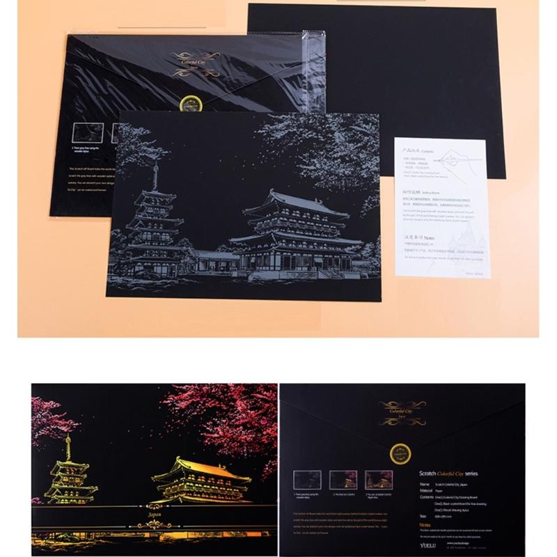 Kratzmalerei Regenbogen für Erwachsene Kratzpapier Kratzmalerei Heimdekorationen DIY Kratzlandschaft Kunstgemälde