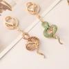 Snake Keychain Crystal Rhinestone Key Ring Women's Handbag Pendant Souvenir Gifts for Family and Friends