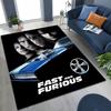 Alfombra Decorativa Rápida y Furiosa X Dominic Art para Dormitorio Sala de Estar Sofá Hogar Felpudo, Alfombrilla de Suelo Grande Antideslizante para Niños