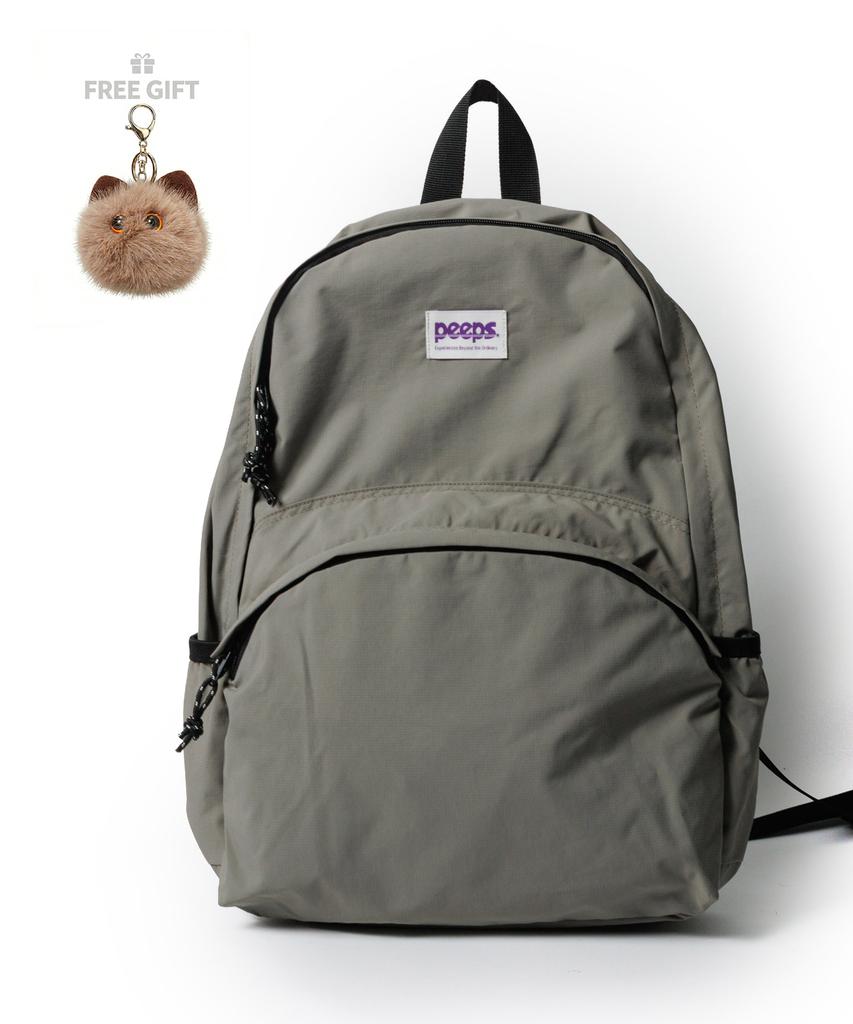 Peeps Standard Backpack (Large Charcoal Gray) Includes Foam Buddy Keyring