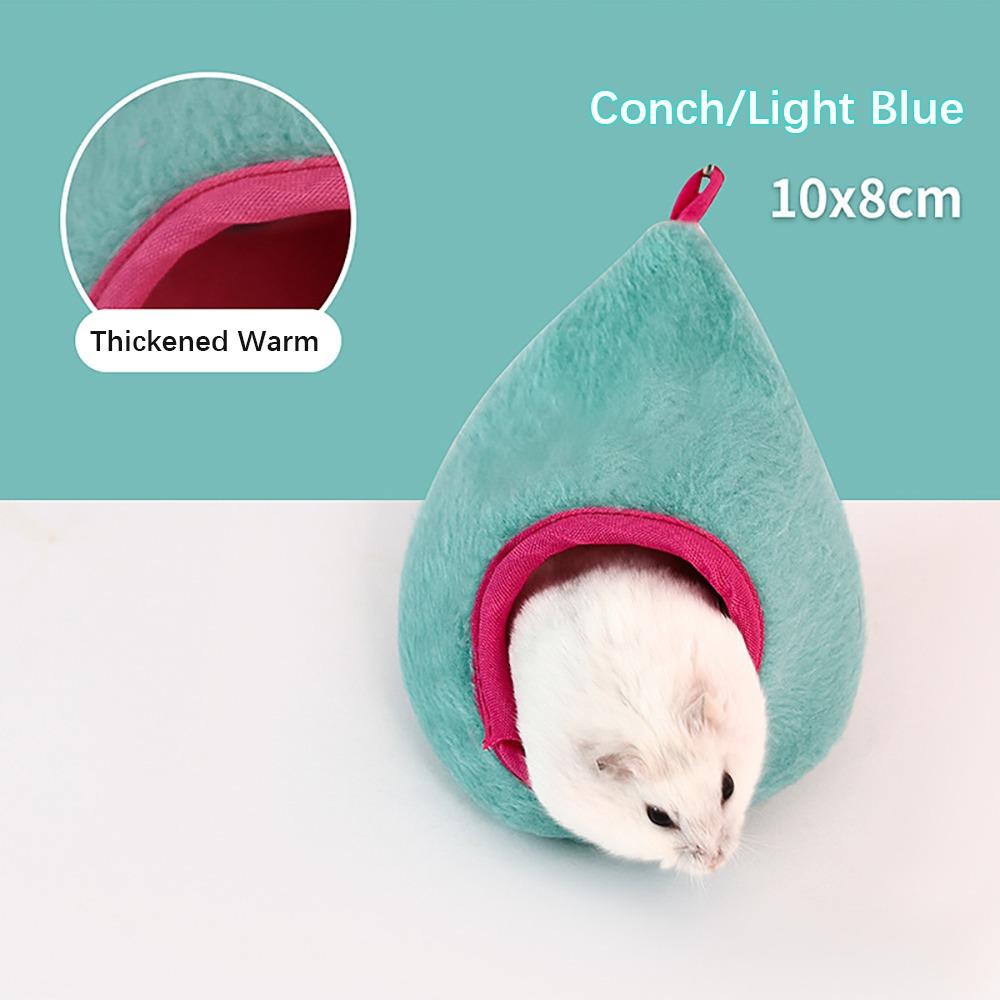 

Cotton Hamster Hammock Blue/Pink Guinea Pig Sleeping Bag Thickened Small Pet Nest Small Pet Conch - Light Blue