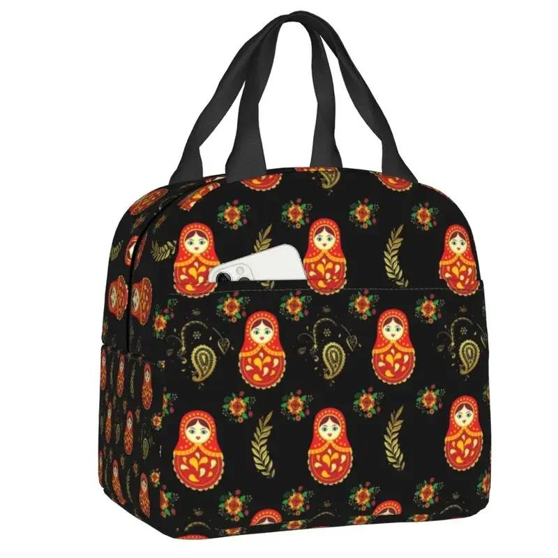 Russia Matryoshka Doll Lunch Box Women Cooler Thermal Food Insulated  Bag School Children Student Resuable Picnic Tote Bags