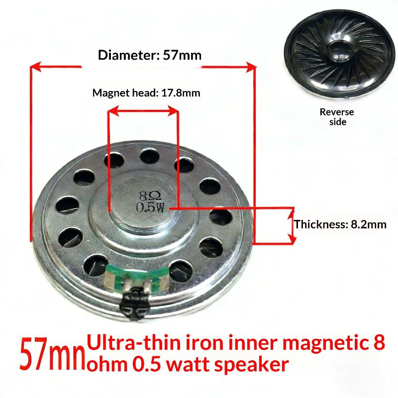 1Pcs Diameter 30Mm 32Mm 36Mm 40Mm 45Mm 50Mm 57Mm Loudspeaker 0.5W 8 Ohm Ultra-Thin Horn Speaker