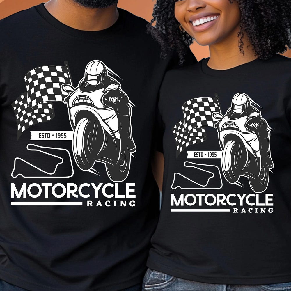 Motorcycle Racing T-Shirt: Speed Biker Graphic Tee XL