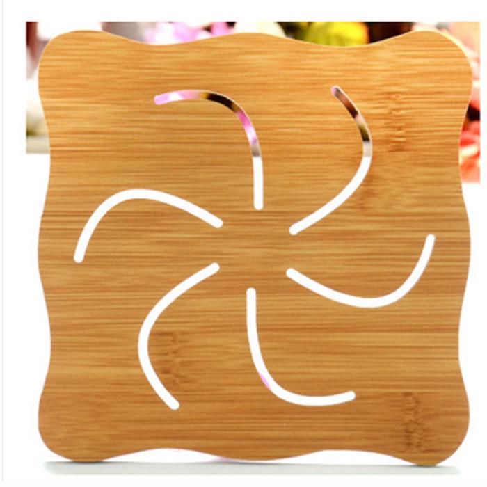 Large Cute Wooden Cartoon Anti-Slip Table Mat and Coaster Set