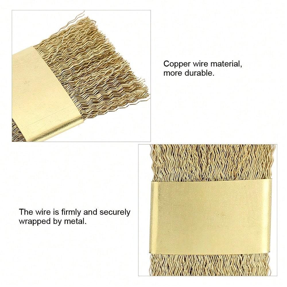 1 Stück Nagellack-Bits Reinigungsbürste Goldene Farbe Kupferdraht Bohrer Reinigungsbürste Maniküre Zubehör