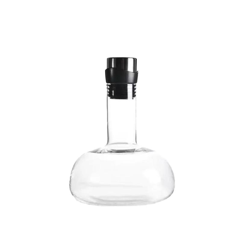 Caraffa Grande in Cristallo con Tappo e Aeratore Rapido per Vino.