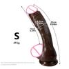 Realistic Long Dildo Black Anal Plug with Suction Cup Big Penis Butt Plug Long Dick Sex Toys for Women Men Phallus Anal Dilator