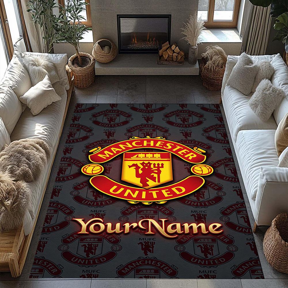 Manchester Customizable Name Floor Rug Office Rug Design for Hallway Decorate room Dining Room Kitchen Anti-slip Rug Office home decor