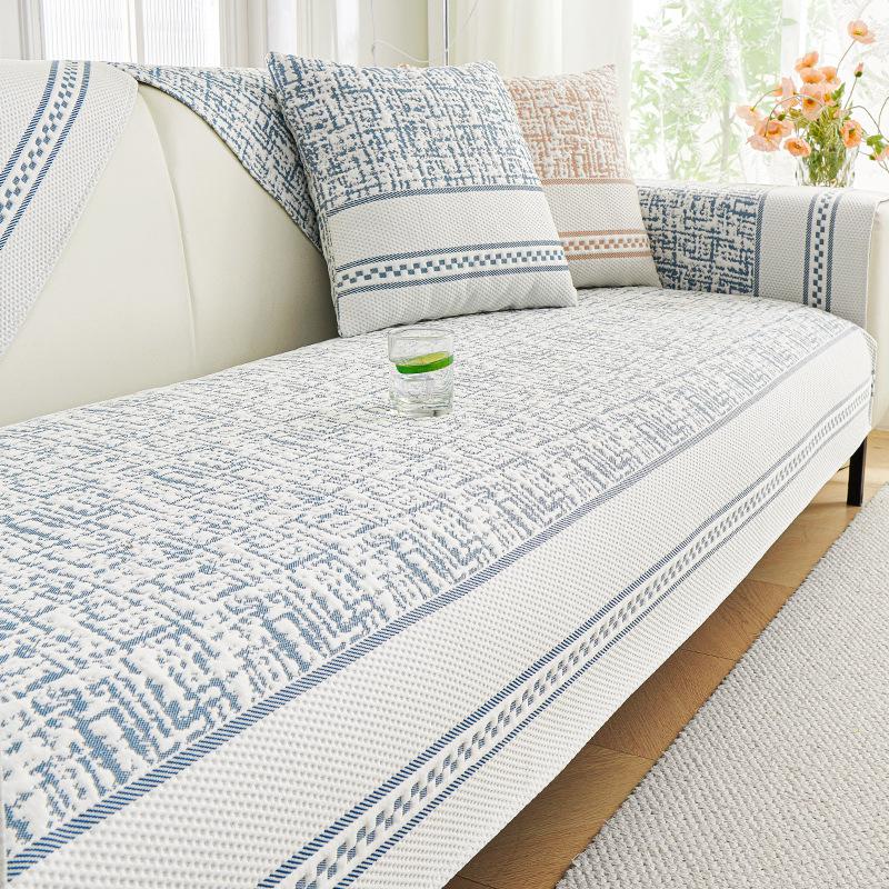 Kühlendes Gefühl Eisseide Sofakissen Sommer Einfach Premium Gefühl Universelles Kühl Sitzkissen Rutschfester Sofabezug Rattan Sitz