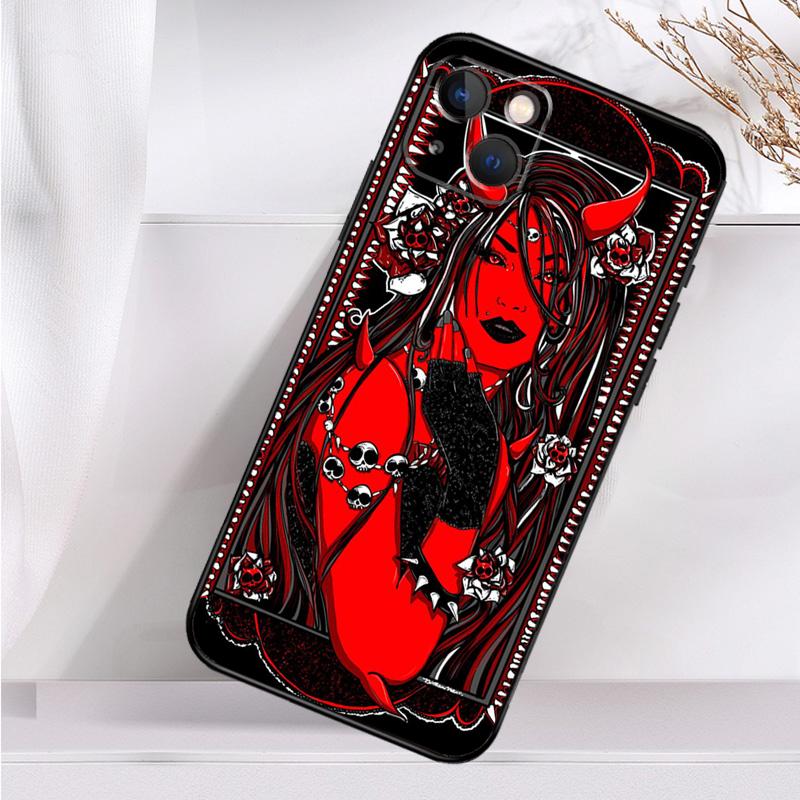 Devil Woman Shockproof Case For iPhone 17 15 16 Pro Max 11 14 Plus 12 13 Mini 16e 17 Air Phone Cover
