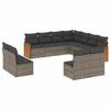 VidaXL Garden Lounge Set with Cushions 11 Pcs, Patio Sofas, Furniture Set, Outdoor Terrace Furniture, Grey 3260170