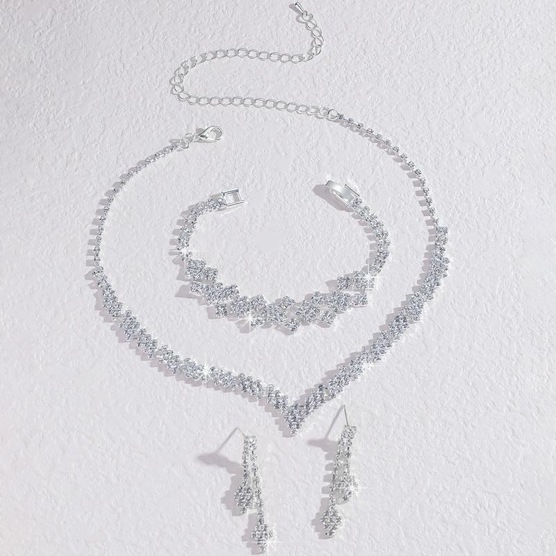 4/3 Pieces Of Wedding Season Women's Claw Chain Series Earrings, Necklaces, Bracelets, Jewelry Sets, Banquet And Holiday Gifts92