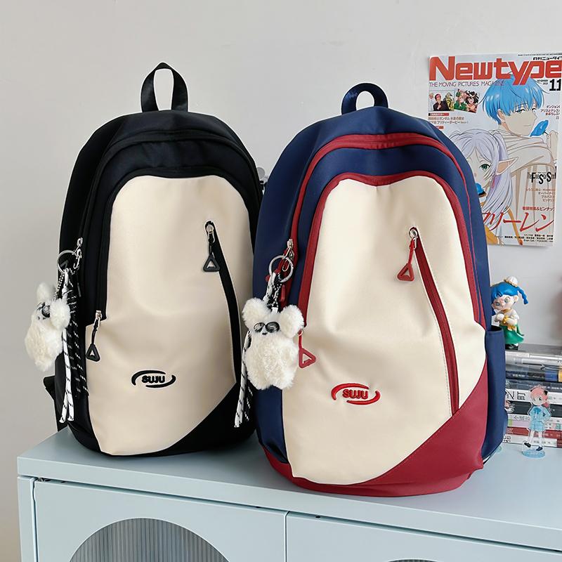 

Junior School Student Schoolbag Color Contrast Backpack Girl College Style Backpack жовтий