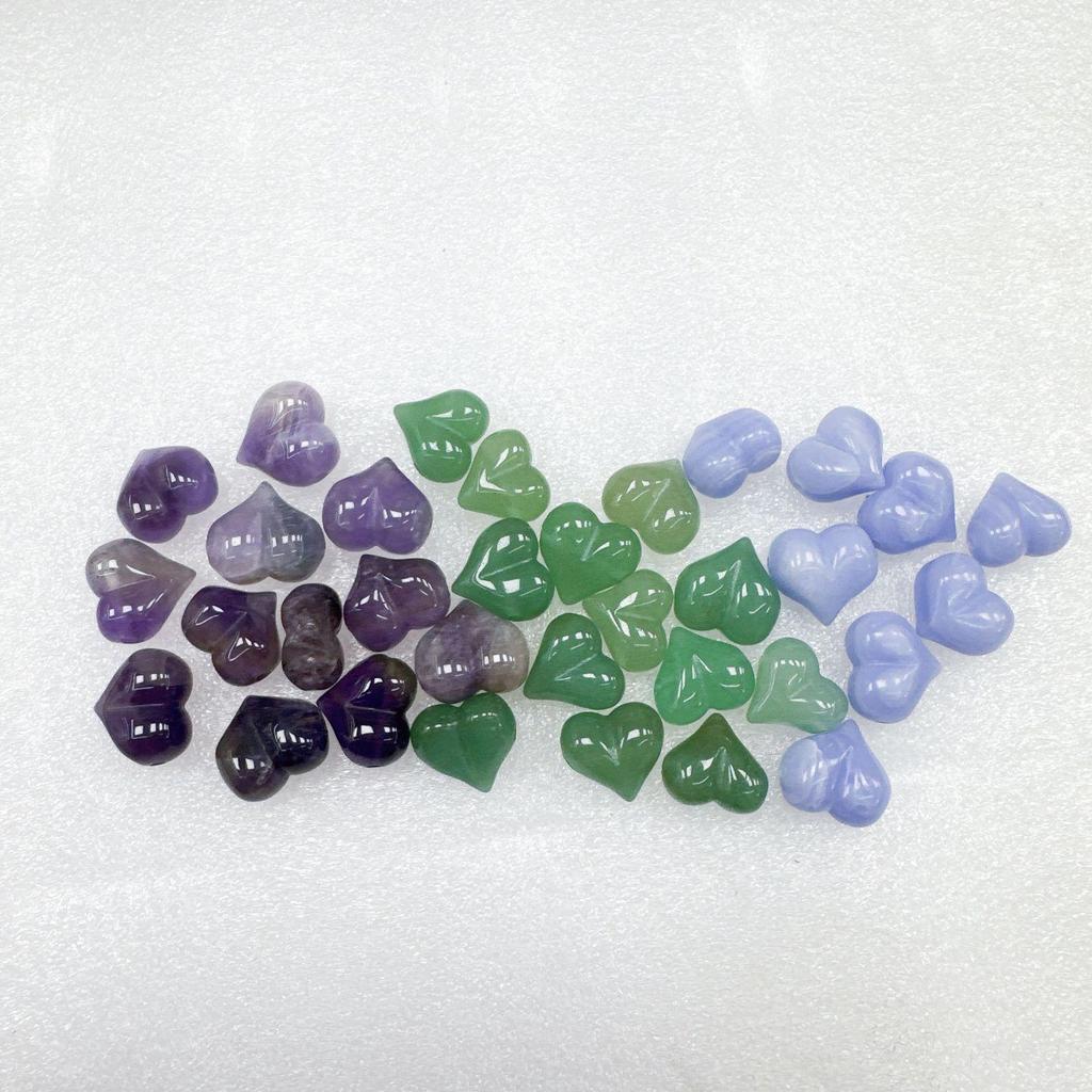 Natural Crystal Heart Beads: Multiple Styles for DIY Jewelry - Necklace & Bracelet Accessories