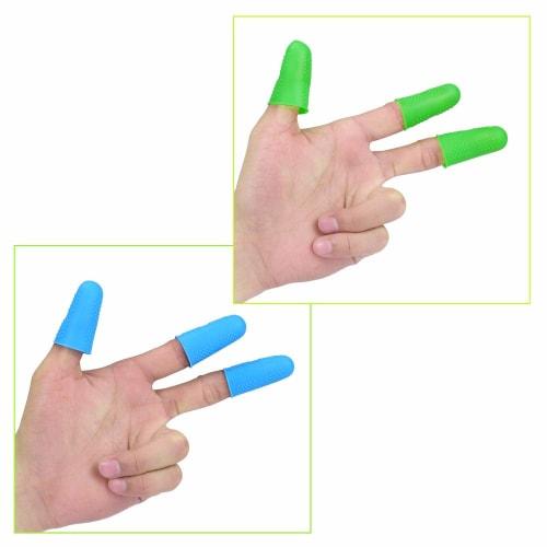 Angzhili Finger Protection Caps, 12-Pack, 4 Colors, Silicone Finger Covers, Anti-Slip Fingertip Covers for Beds, Antibacterial, Bacteria Isolation, Ki