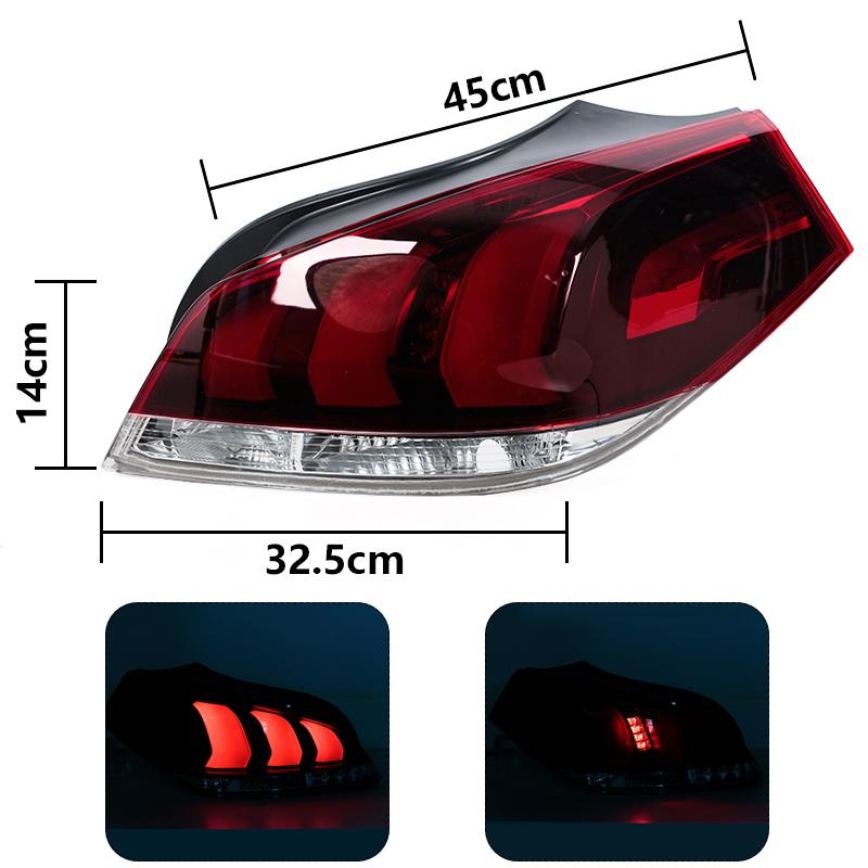 Car Taillight Accessories For Peugeot 508 2016 2017 2018 Tail Light Brake Light Rear Bumper Light Stop Warning Lamp