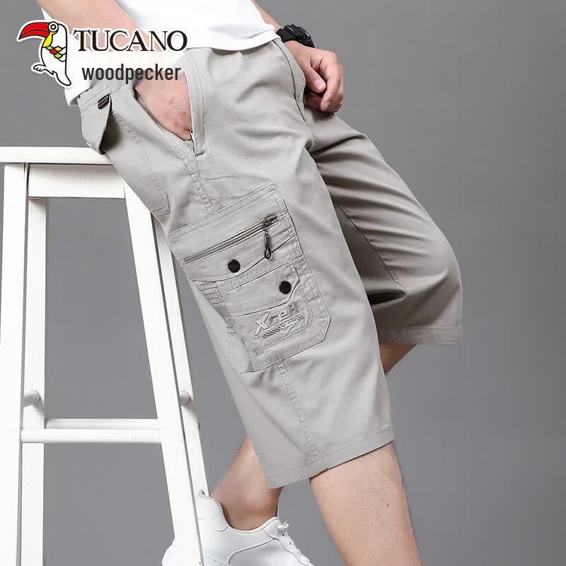 TUCANO Men s Summer Cotton Cropped Cargo Pants 6XL