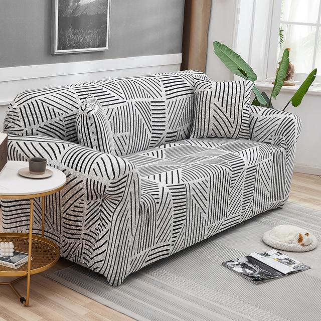 Trykt Sofatrekk Stretch Sofatrekk Sofatrekk for sofaer og stoler Vaskbar møbelbeskytter for kjæledyr barn