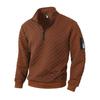 Grabbing Fleece Jacket Men's Warm Stand-up Collar Pullover Chevron Zip Sweater Jacket Moisture Wicking Comfortable Fit Skin-friendly Breathable Tops