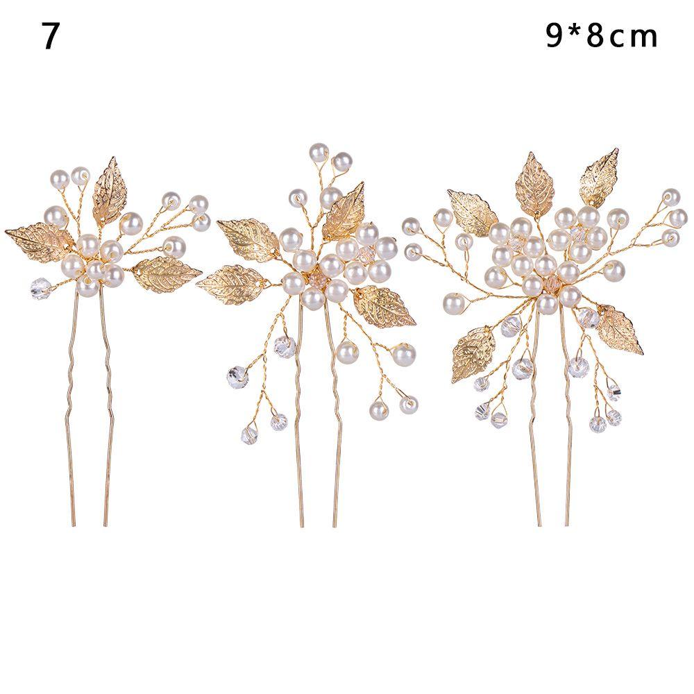 1/2/3PCS Crystal Hair Jewelry Wedding Headpieces Hair Clips Women Hairpins Headwear
