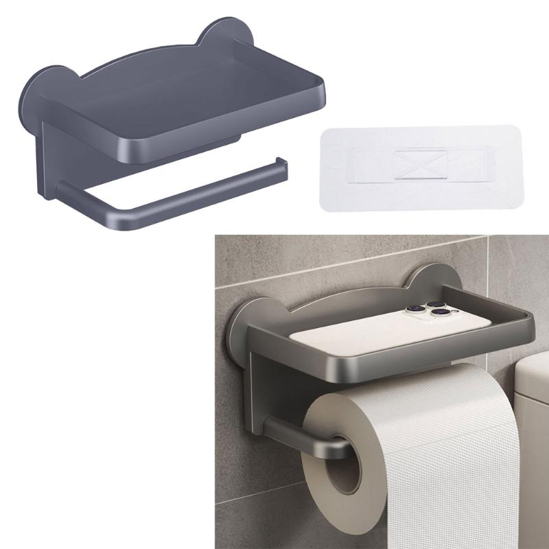 Stanzen freies Wandmontage-Gewebehalter mit Telefonablage Multifunktionales Geweberegal 3 Farben zur Auswahl für Waschraum