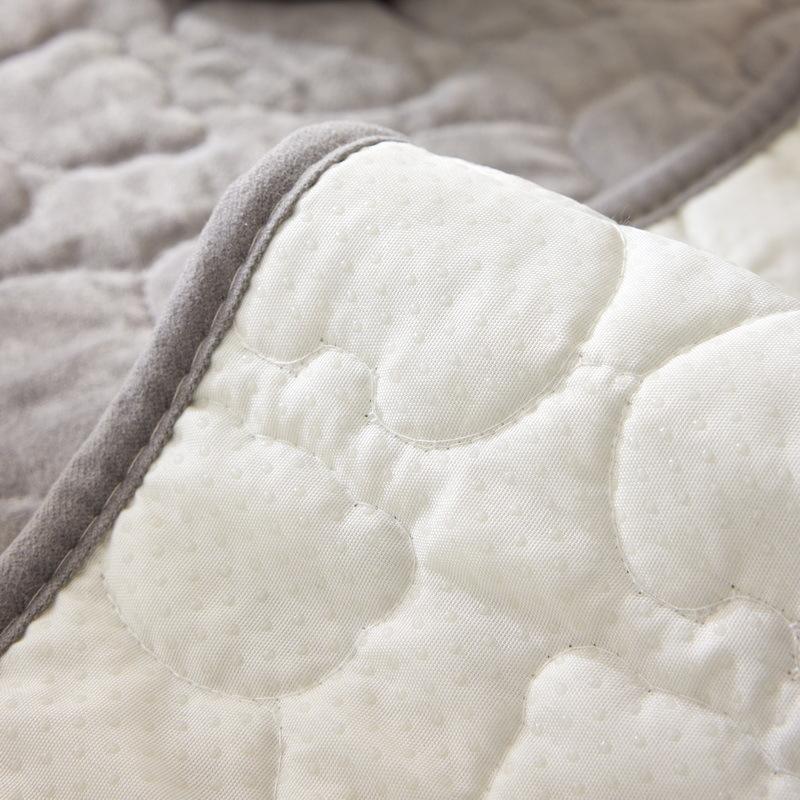 Winter Matte Fleece Sofa Cushion Living Room Non-Slip Simple Cartoon Light Luxury Leather Sofa Cover Towel Backrest Towel