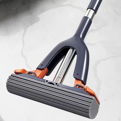 Mini Sponge Mop Self Squeeze Wet and Dry Use Hangable Portable Short Stainless Steel Handle Cleaning