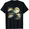 Bass Fish Howling To The Moon Vintage Angler Fisherman TShirt