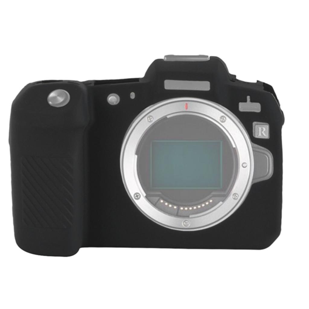 Silicone Shockproof Soft Light Camera Screen Protector Case Cover for Canon EOS R(Black)