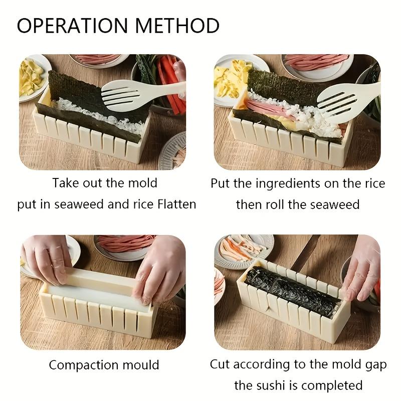 [3pcs DIY Sushi Maker Kit] 3pcs Sushi Mold Kits, DIY Sushi Maker, Seaweed Rice Wrapping Mold, Sushi Roll Maker Rice Mold, Rice Roll Materials