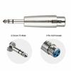4-Pack 3-Pin XLR Female to 6.35mm Stereo Male Plug TRS Audio Cable Mic Adapter