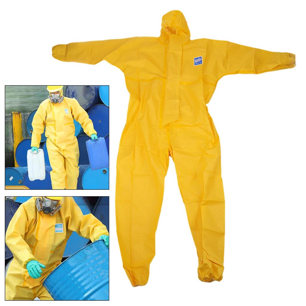Chemical Protection Coveralls for Men Waterproof Elastic Ankles Comfortable suits L